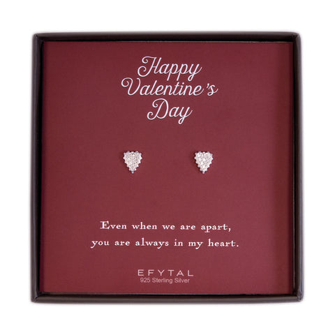 phyllis cz heart earrings • valentine, always in my heart