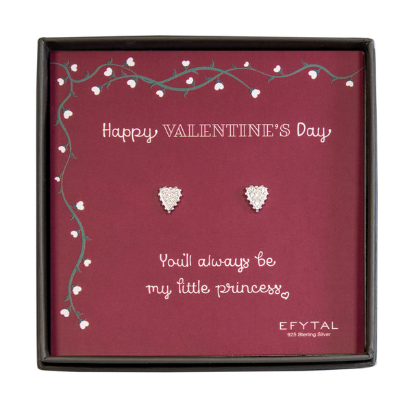 phyllis cz heart earrings • valentine, my little princess