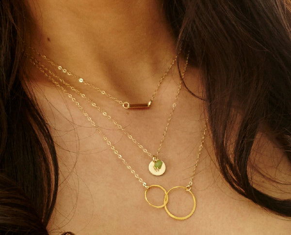 josie connected ring necklace, goldtone • friends for infinity