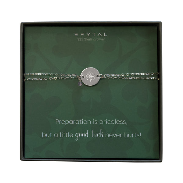 erin lucky shamrock bracelet, silver or gold • a little good luck