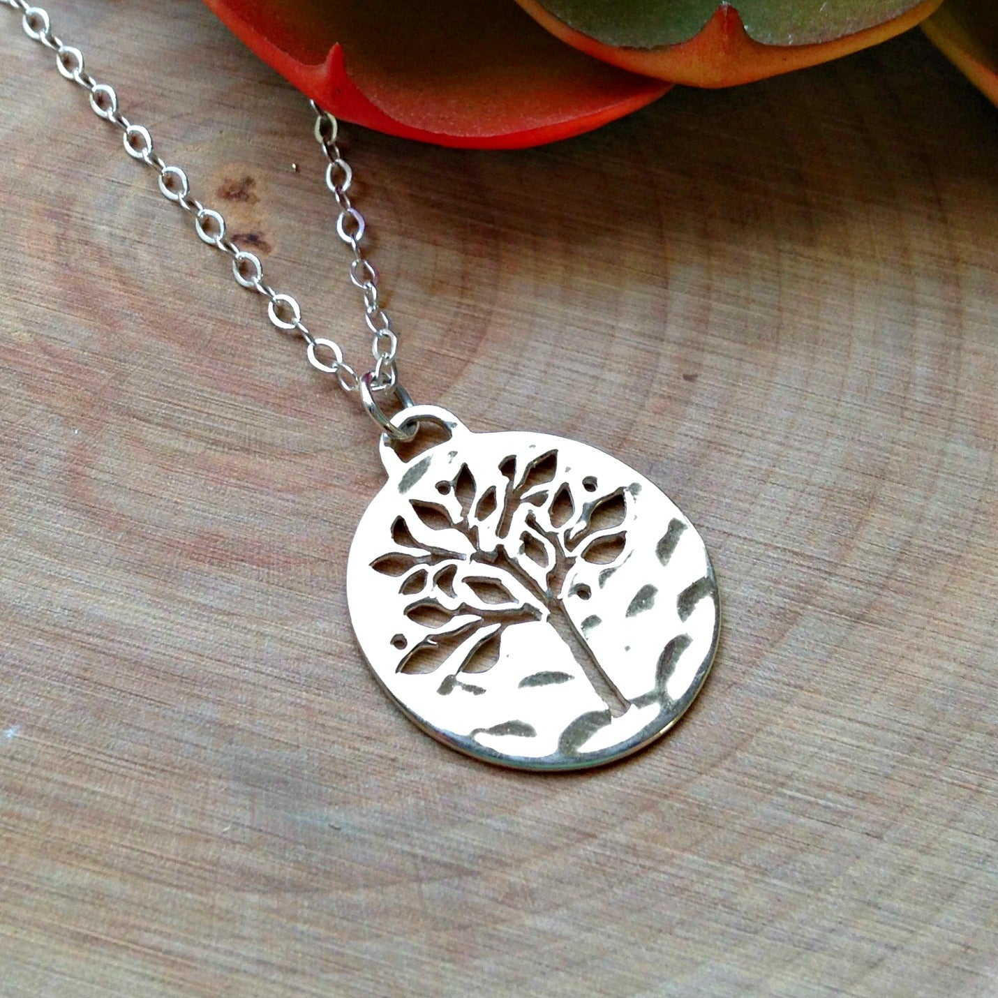 Timeless Sterling Silver Family Tree Pendant
