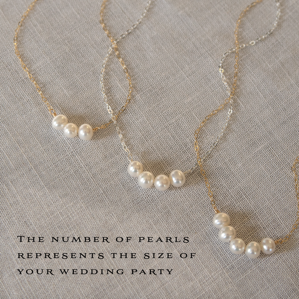 alexa pearl bar necklace • lucky bride