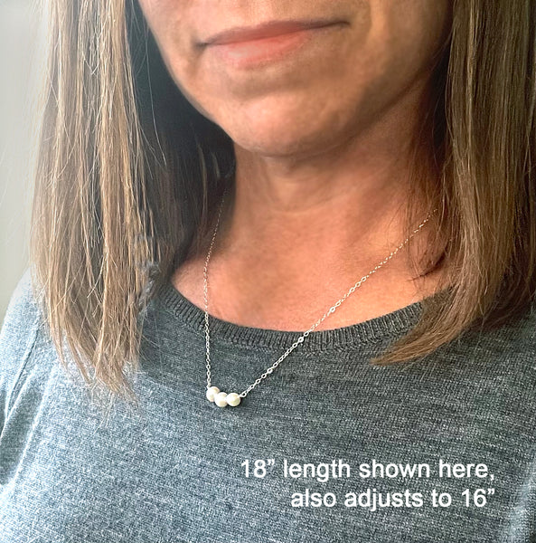 alexa pearl bar necklace • lucky bride