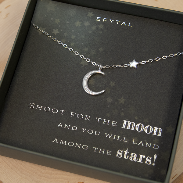 amaris moon & star necklace • shoot for the moon