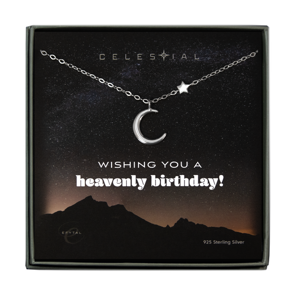 amaris moon & star necklace • heavenly birthday