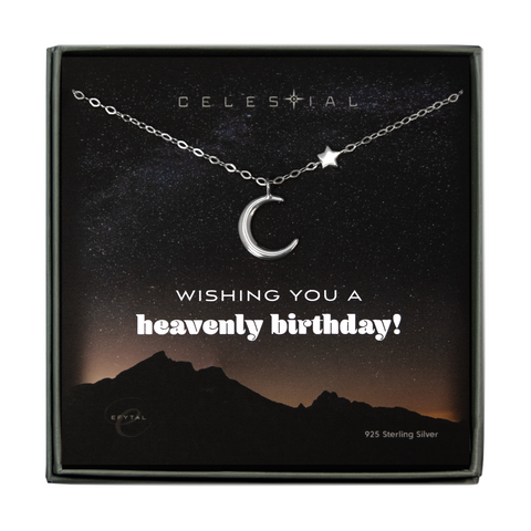 amaris moon & star necklace • heavenly birthday