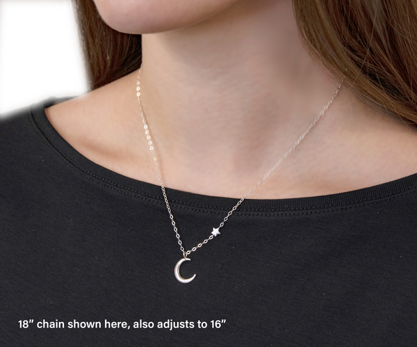 amaris moon & star necklace • heavenly birthday