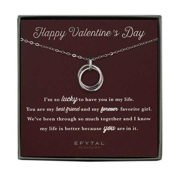 anna double ring necklace • valentine, forever favorite girl