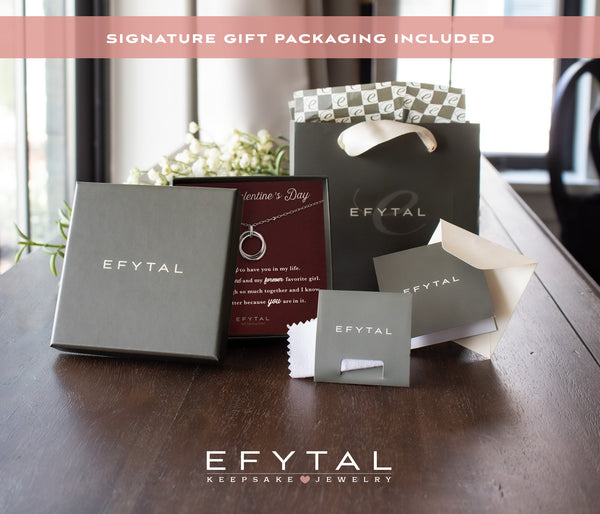 anna double ring necklace • valentine, forever favorite girl