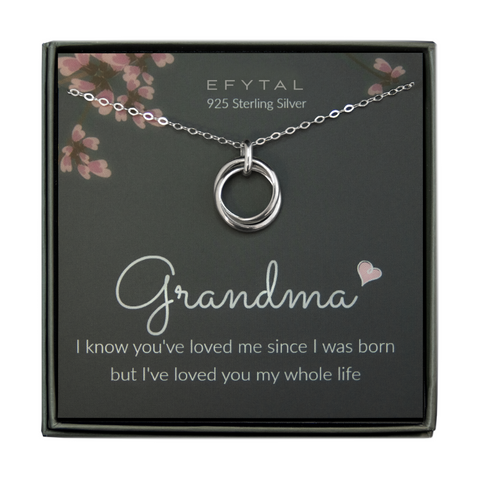 anna double ring necklace • grandma