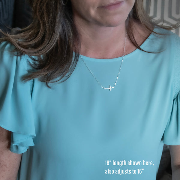 avery adorned cross necklace • peace of Jesus