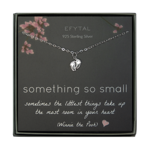 bella tiny feet necklace • something so small