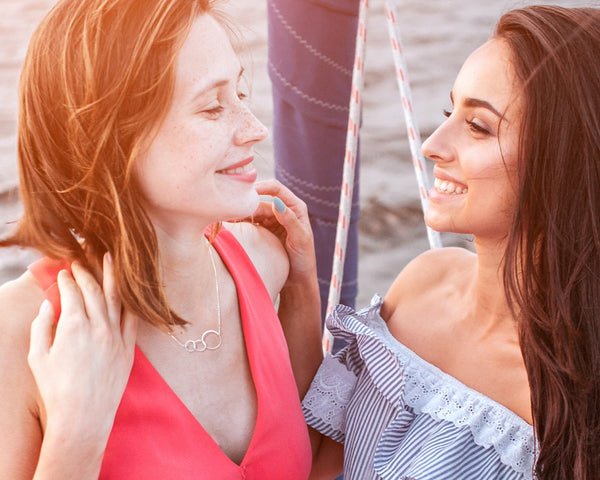 josie three ring necklace, silver or gold • happy 30th birthday