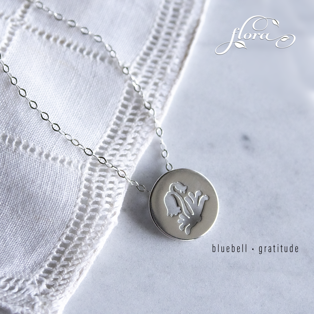 Silver bluebell necklace store