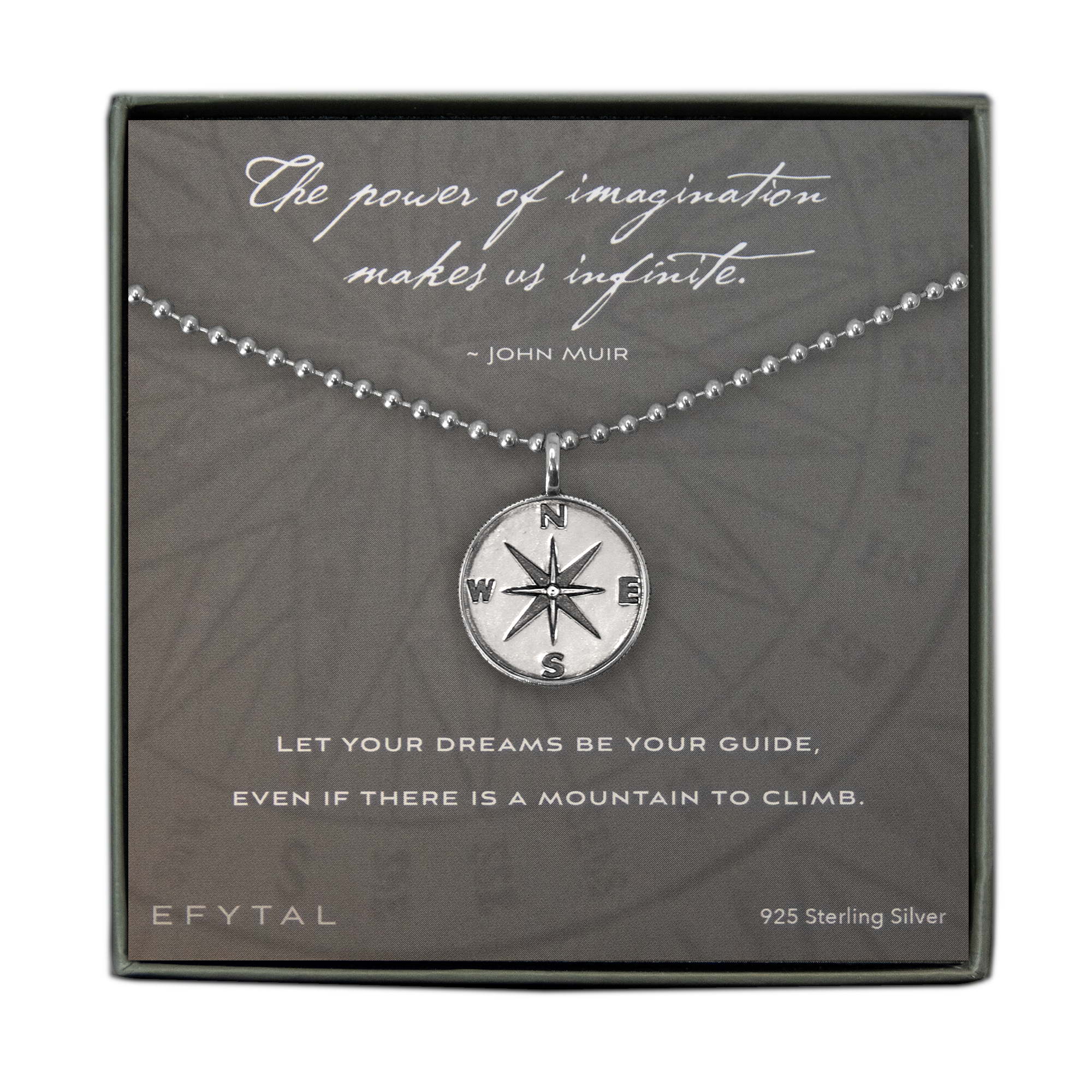 EFYTAL Men s Compass Necklace New Job Graduation or Sobriety