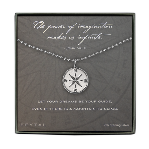 boone men's compass necklace • power of imagination