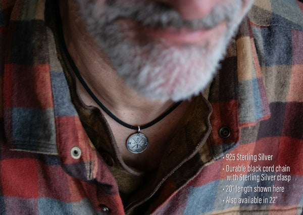 boone + nellie compass necklace set • moon and back