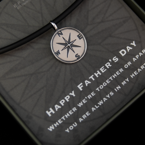 Father's Day card says "together or apart, you are always in my heart."