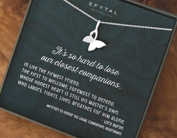 brenda butterfly necklace • loss of pet