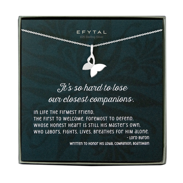 brenda butterfly necklace • loss of pet