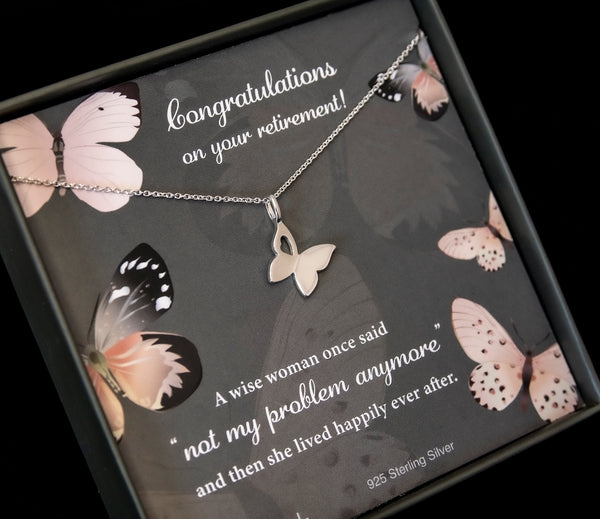 brenda butterfly necklace • retirement