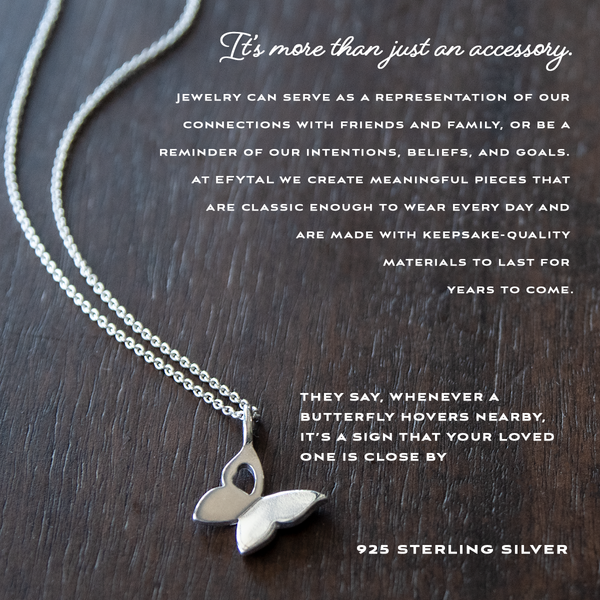 butterfly condolence necklace