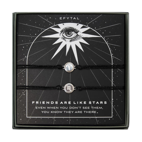 ceres zodiac bracelet set of 2 • friends are like stars