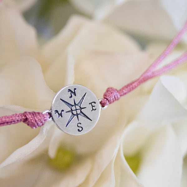 journey compass cord bracelet set • connected by heart