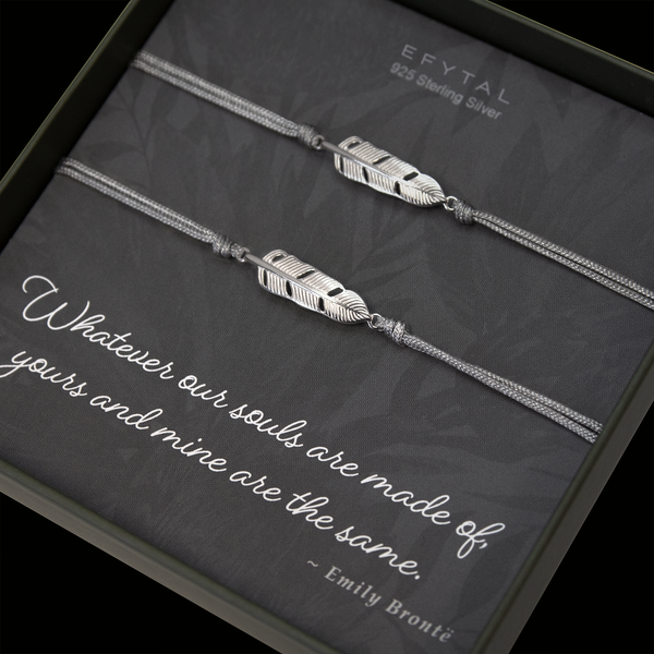 constance feather cord bracelet set • same souls