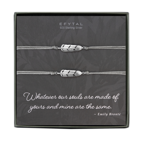 constance feather cord bracelet set • same souls