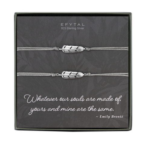 constance feather cord bracelet set • same souls