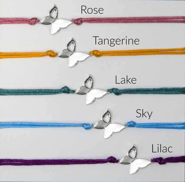 adjustable cord bracelet available in multiple colors