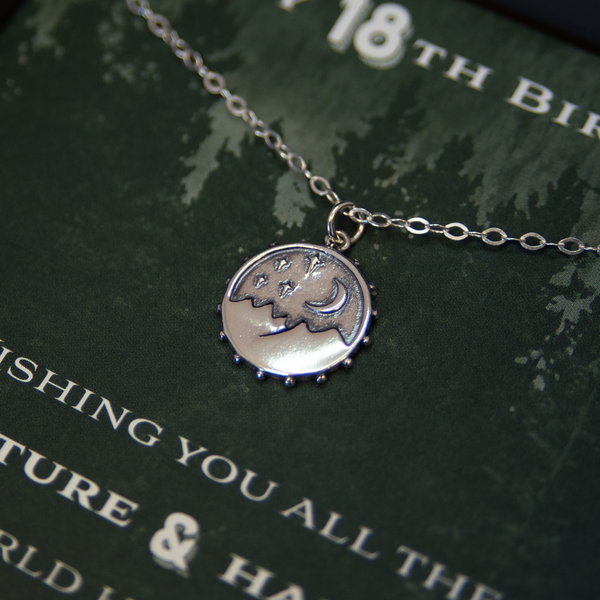 danenberg mountain motif necklace • happy 18th birthday