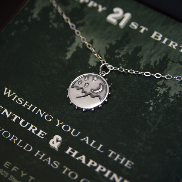 danenberg mountain motif necklace • happy 21st birthday