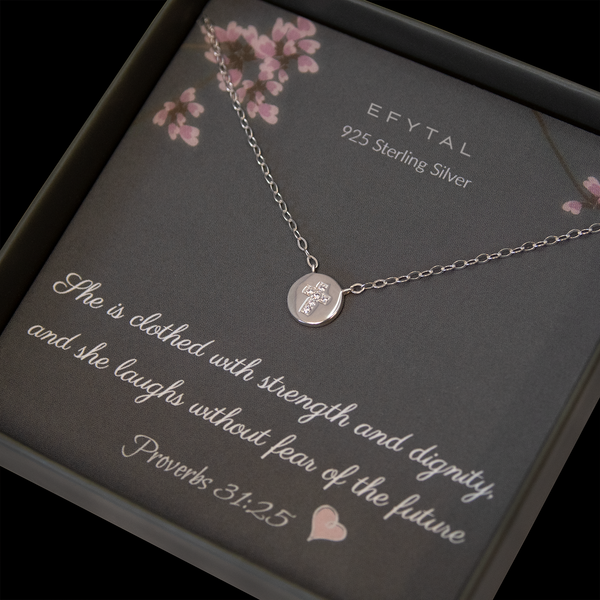 esperanza cz cross necklace • strength & dignity