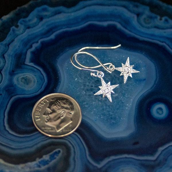 essa cz star burst earrings • shoot for the moon