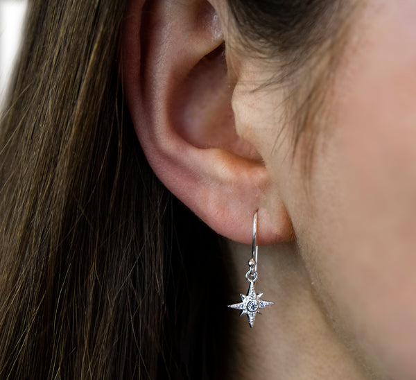 essa cz star burst earrings • shoot for the moon