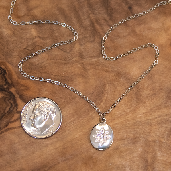 ester oval starburst necklace • my friend