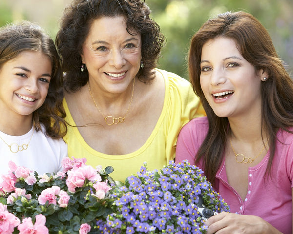 josie three ring necklace, gold plated • generations, granddaughter