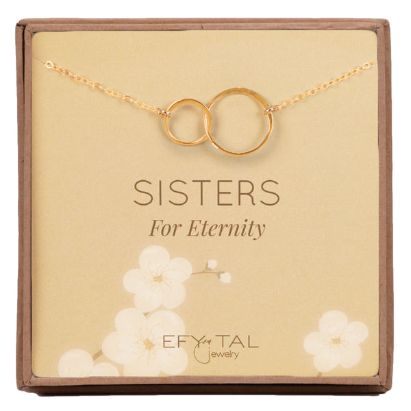 josie connected ring necklace, goldtone • sisters for eternity