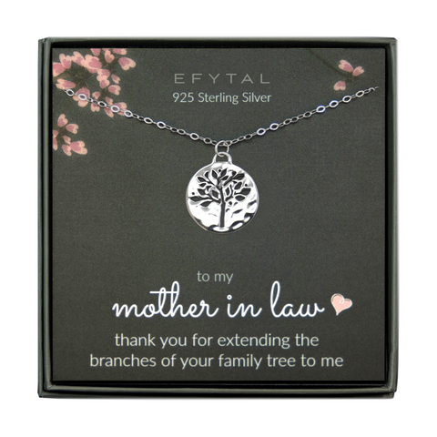 hannah silver tree of life necklace • mother in law