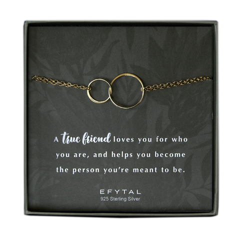 josie connected ring anklet • true friend