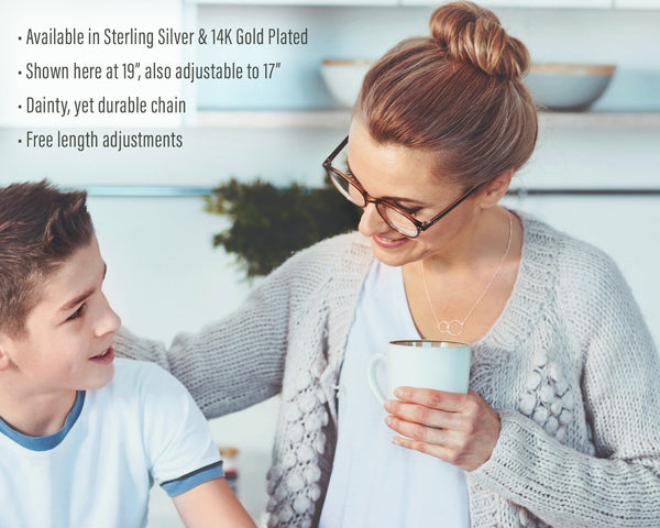 josie connected ring necklace, gold • mother & son