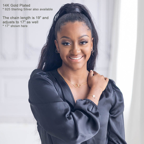 josie connected ring necklace, silver or gold • bonus mom