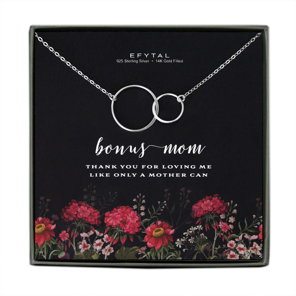 josie connected ring necklace, silver or gold • bonus mom