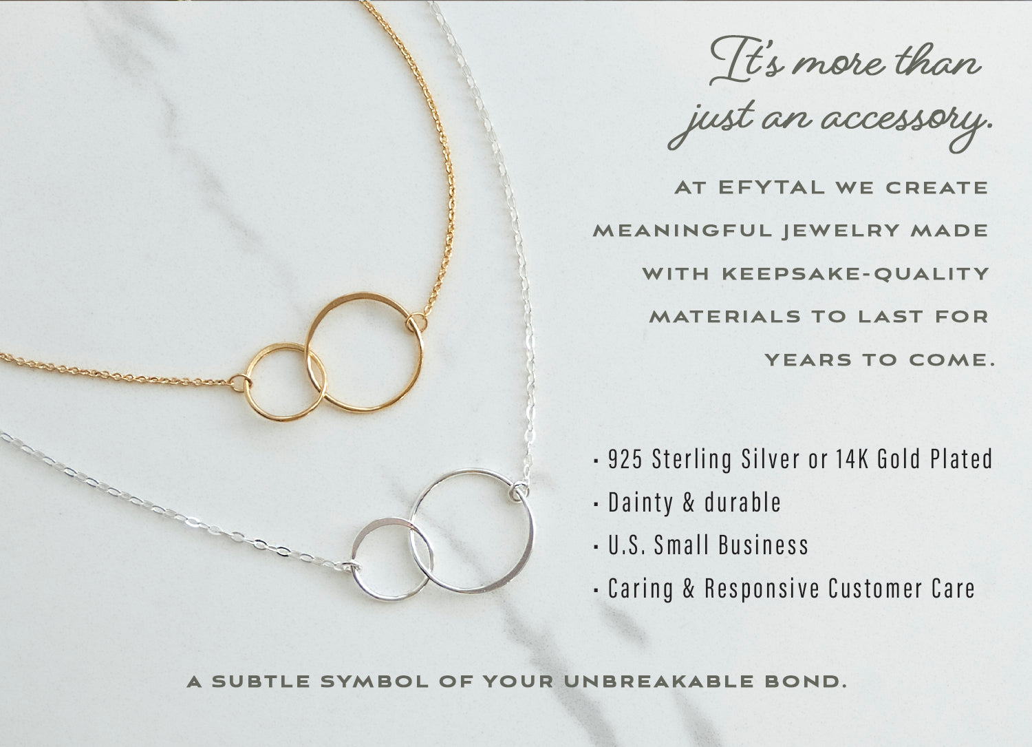Silver Interlocking Circle Necklace – NJODesigns