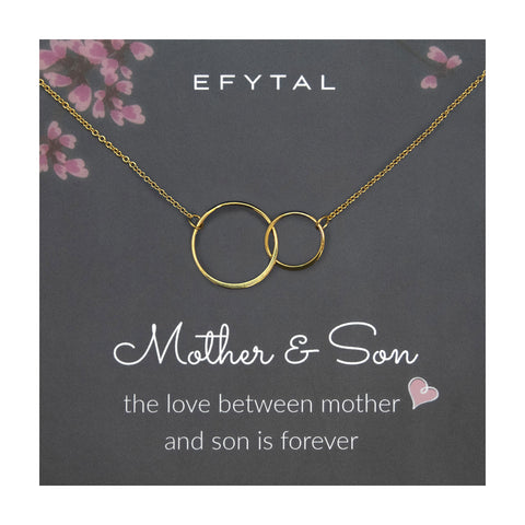 josie connected ring necklace, gold • mother & son