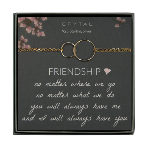 josie connected ring anklet • friendship, no matter where