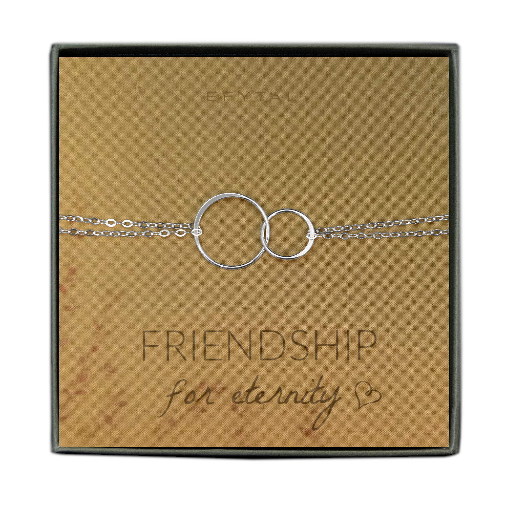josie connected ring bracelet silver friendship for eternity