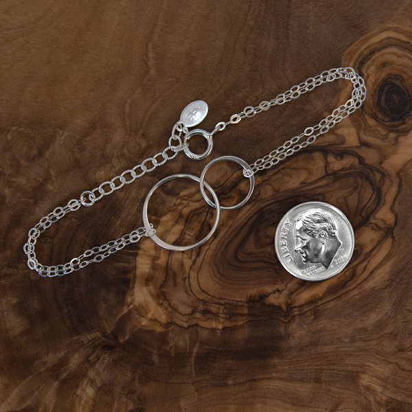 josie connected ring bracelet, silver • mother & daughter